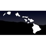 Hawaiian Islands Map Sticker