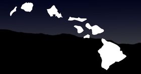 Hawaiian Islands Map Sticker